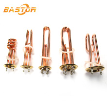 9kw 380v industrial electric flange water immersion pipe heating element copper